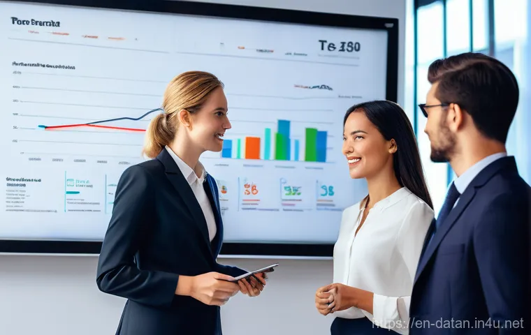 데이터 분석가가 주목해야 할 산업 동향 - **"A visually striking image depicting a modern data scientist, male or female, in their early 30s, ... 데이터 분석가가 주목해야 할 산업 동향 - **"A visually striking image depicting a modern data scientist, male or female, in their early 30s, ...